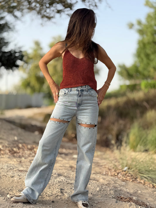 Peekaboo Studded Jeans