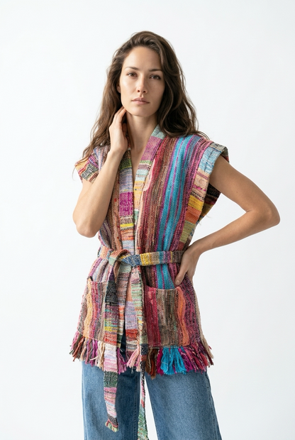 Patchwork Handwoven Vest