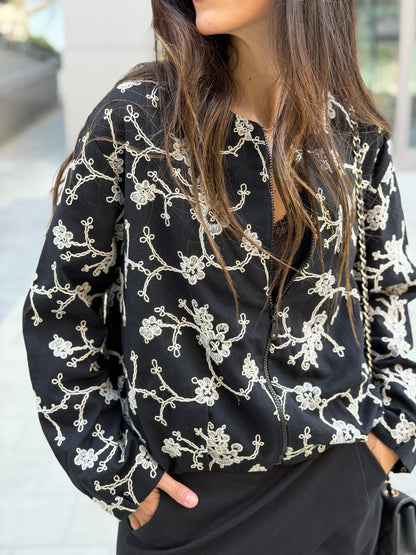 Embroidered Bomber Jacket
