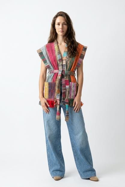 Patchwork Handwoven Vest