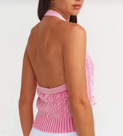 Washed Pink Knitted vest